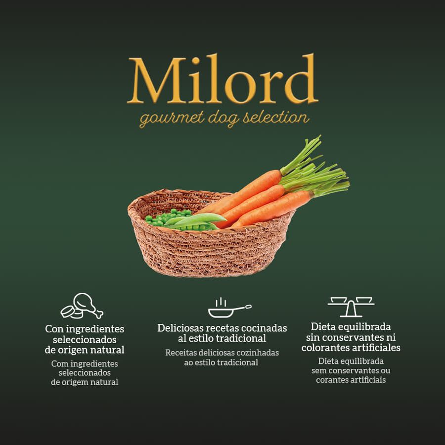 150 g Milord Puppy Buey y Zanahorias con Arroz en pat&eacute; tarrina, , large indicador imagen numero 3
